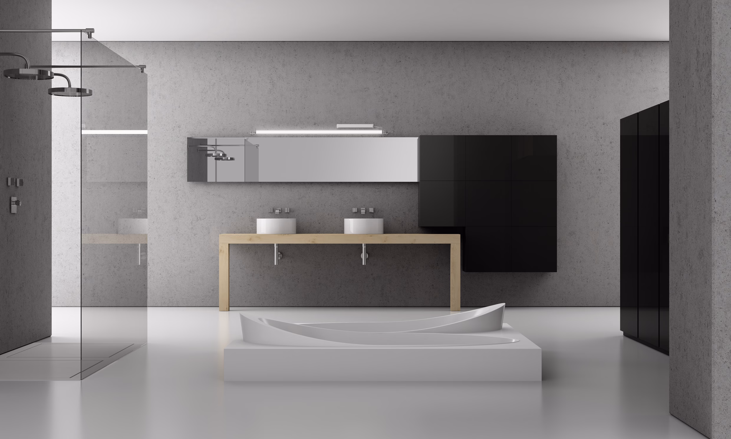 Black Jet Glossy Acrylic Bathroom